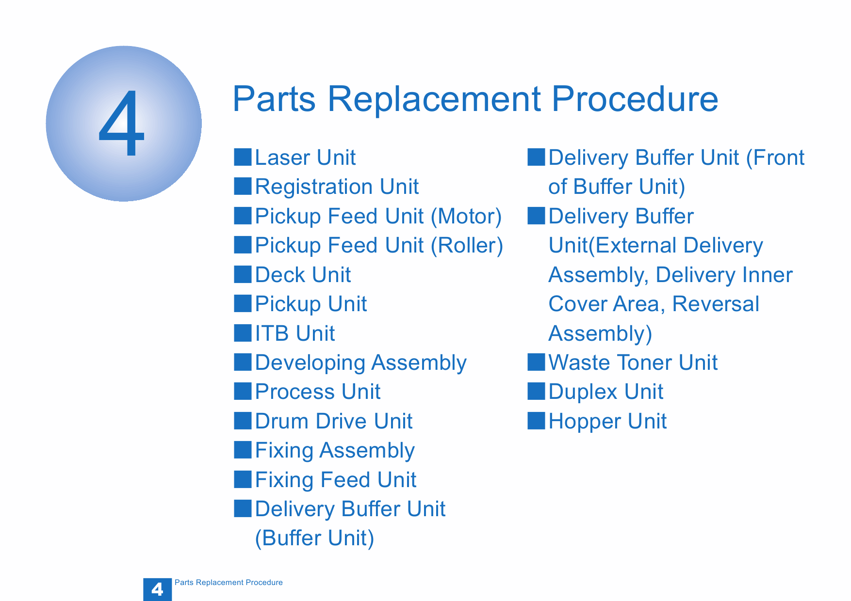 CANON imagePRESS 1110 1125 1135 Parts Replacement Manual PDF download-5